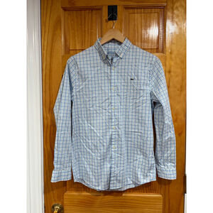 Vineyard Vines Kids On The Go Performance Grid Plaid Button Down Size L(16)